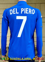 ITALY 2002 WORLD CUP QUALIFICATION DEL PIERO JERSEY SHIRT MAGLIA  KAPPA SPANDEX  CAMISETA  EXTRA LARGE  SOLD OUT!