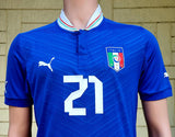 ITALY 2012 EURO RUNNERS-UP PIRLO 21 HOME JERSEY MAGLIA CAMISETA MEDIUM / STYLE # 740355