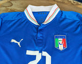 ITALY 2012 EURO RUNNERS-UP PIRLO 21 HOME JERSEY MAGLIA CAMISETA MEDIUM / STYLE # 740355