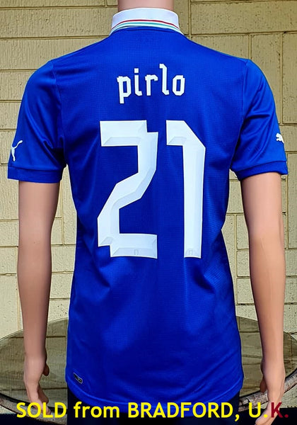ITALY 2012 EURO RUNNERS-UP PIRLO 21 HOME JERSEY MAGLIA CAMISETA MEDIUM / STYLE # 740355  SOLD OUT!!