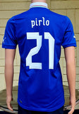 ITALY 2012 EURO RUNNERS-UP PIRLO 21 HOME JERSEY MAGLIA CAMISETA MEDIUM / STYLE # 740355