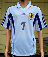 JAPAN 2000 AFC ASIAN CUP CHAMPION NAKATA 7 AWAY JERSEY ADIDAS SHIRT  LARGE  ジャージーシャツ