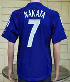 JAPAN 2002 WORLD CUP (JAPAN V. RUSSIA ) RARE NAKATA 7  JERSEY ADIDAS HOME SHIRT LARGE ジャージーシャツ 