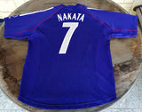 JAPAN 2002 WORLD CUP (JAPAN V. RUSSIA ) RARE NAKATA 7  JERSEY ADIDAS HOME SHIRT LARGE ジャージーシャツ 
