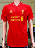 ENGLISH PREMIER LIVERPOOL FC 2013-2014 EPL RUNNERS-UP JERSEY WARRIOR SUAREZ 7 HOME SHIRT LARGE