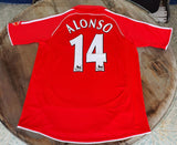 ENGLISH PREMIER LIVERPOOL FC 2006-08  XABI ALONSO 14  HOME JERSEY FA COMMUNITY SHIELD CHAMPION ADIDAS SHIRT CAMISETA MEDIUM