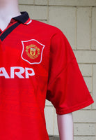 ENGLISH PREMIER MANCHESTER UNITED FC 1995-96 PREMIER LEAGUE CHAMPION ERIC CANTONA JERSEY UMBRO SHIRT XL 