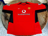 ENGLISH PREMIER MANCHESTER UNITED FC 2002-03 EPL CHAMPION RONALDO 7 HOME JERSEY NIKE SHIRT LARGE