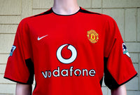 ENGLISH PREMIER MANCHESTER UNITED FC 2002-03 EPL CHAMPION RONALDO 7 HOME JERSEY NIKE SHIRT LARGE