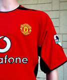 ENGLISH PREMIER MANCHESTER UNITED FC 2002-03 EPL CHAMPION RONALDO 7 HOME JERSEY NIKE SHIRT LARGE