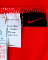 ENGLISH PREMIER MANCHESTER UNITED FC 2002-03 EPL CHAMPION RONALDO 7 HOME JERSEY NIKE SHIRT LARGE   SOLD OUT !