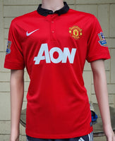 ENGLISH PREMIER MANCHESTER UNITED FC 2013-2014 COMMUNITY SHIELD CHAMPION CARRICK 16 JERSEY ADIDAS SHIRT MEDIUM