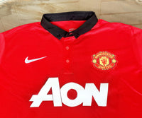 ENGLISH PREMIER MANCHESTER UNITED FC 2013-2014 COMMUNITY SHIELD CHAMPION CARRICK 16 JERSEY ADIDAS SHIRT MEDIUM