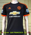 ENGLISH PREMIER MANCHESTER UNITED FC 2015-2016 FA CUP CHAMPION JERSEY ADIDAS THIRD SHIRT 15-16 Y  CODE # AC1448  SOLD !!!