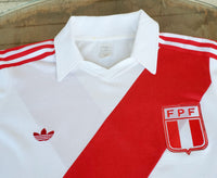 PERU F.P.F. 1978 WORLD CUP HOME VINTAGE ADIDAS JERSEY SHIRT LARGE 