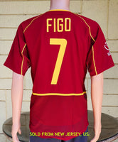 PORTUGAL 2002 WORLD CUP HOME QUALIFIER  FIGO 7 JERSEY NIKE SHIRT CAMISA CAMISETA MEDIUM  SOLD OUT!