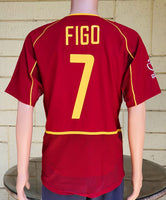 PORTUGAL 2002 WORLD CUP HOME QUALIFIER  FIGO 7 JERSEY NIKE SHIRT CAMISA CAMISETA MEDIUM 