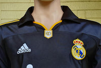 SPANISH LA LIGA REAL MADRID 1999 -2001 UEFA CHAMPIONS LEAGUE AWAY JERSEY ADIDAS SHIRT CAMISETA  LARGE  CODE # 627114