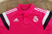 SPANISH LA LIGA REAL MADRID 2014-2015 UEFA SUPER CUP & FIFA CLUB WORLD CUP CHAMPION ADIDAS CLIMALITE POLO SHIRT CAMISETA MEDIUM CODE # F84281