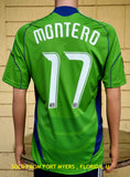 USA MLS SEATTLE SOUNDERS 2009 U.S. OPEN CUP CHAMPION FREDY MONTERO 17 JERSEY ADIDAS HOME SHIRT MEDIUM CODE # E77292  SOLD OUT!