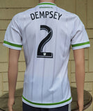 USA MLS SEATTLE SOUNDERS 2015 CASCADIA CUP CHAMPION DEMSEY 2 JERSEY ADIZERO AWAY SHIRT MEDIUM CODE# AA3532