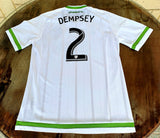 USA MLS SEATTLE SOUNDERS 2015 CASCADIA CUP CHAMPION DEMSEY 2 JERSEY ADIZERO AWAY SHIRT MEDIUM CODE# AA3532