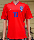 SOUTH KOREA 2006 WORLD CUP CHUYOUNG 10 JERSEY HOME NIKE SHIRT 저지 셔츠   LARGE /  IM#308069 037611/102931