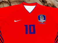 SOUTH KOREA 2006 WORLD CUP CHUYOUNG 10 JERSEY HOME NIKE SHIRT 저지 셔츠   LARGE /  IM#308069 037611/102931