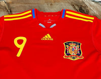 SPAIN 2010 WORLD CUP PRE-CHAMPIONSHIP  FERNANDO TORRES 9 JERSEY ADIDAS SHIRT CAMISETA  MEDIUM / CODE P47902