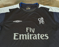 ENGLISH PREMIER CHELSEA 2004-05 PREMIER LEAGUE & LEAGUE CUP CHAMPION  JERSEY UMBRO AWAY SHIRT L