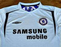 ENGLISH PREMIER CHELSEA 2005-06 PREMIER LEAGUE & FA COMMUNITY SHIELD CHAMPION UMBRO AWAY SHIRT JERSEY EXTRA LARGE 