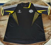 ENGLISH PREMIER CHELSEA 2008-09 UEFA CHAMPIONS FINAL JERSEY ADIDAS TRAINING SHIRT MEDIUM / CODE # 658318 