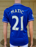 ENGLISH PREMIER CHELSEA 2013-14 UEFA CHAMPIONS LEAGUE SEMI-FINALS NEMANJA MATIć 21 JERSEY ADIDAS HOME SHIRT SMALL  OFF CODE 