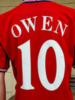 ENGLAND 2002 WORLD CUP QUARTER FINALS REVERSIBLE SHIRT MICHAEL OWEN 10 UMBRO JERSEY  LARGE